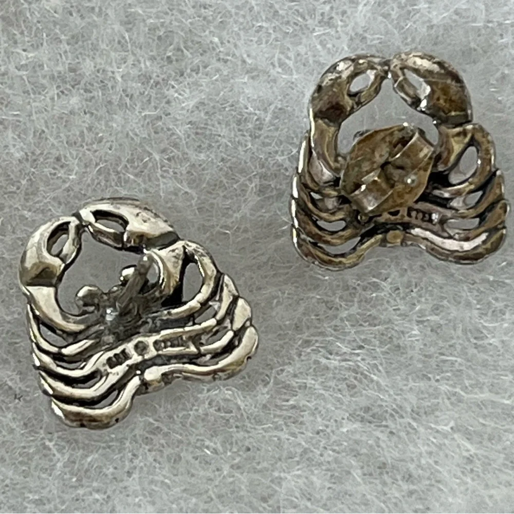 Sterling Silver Crab Post Earrings